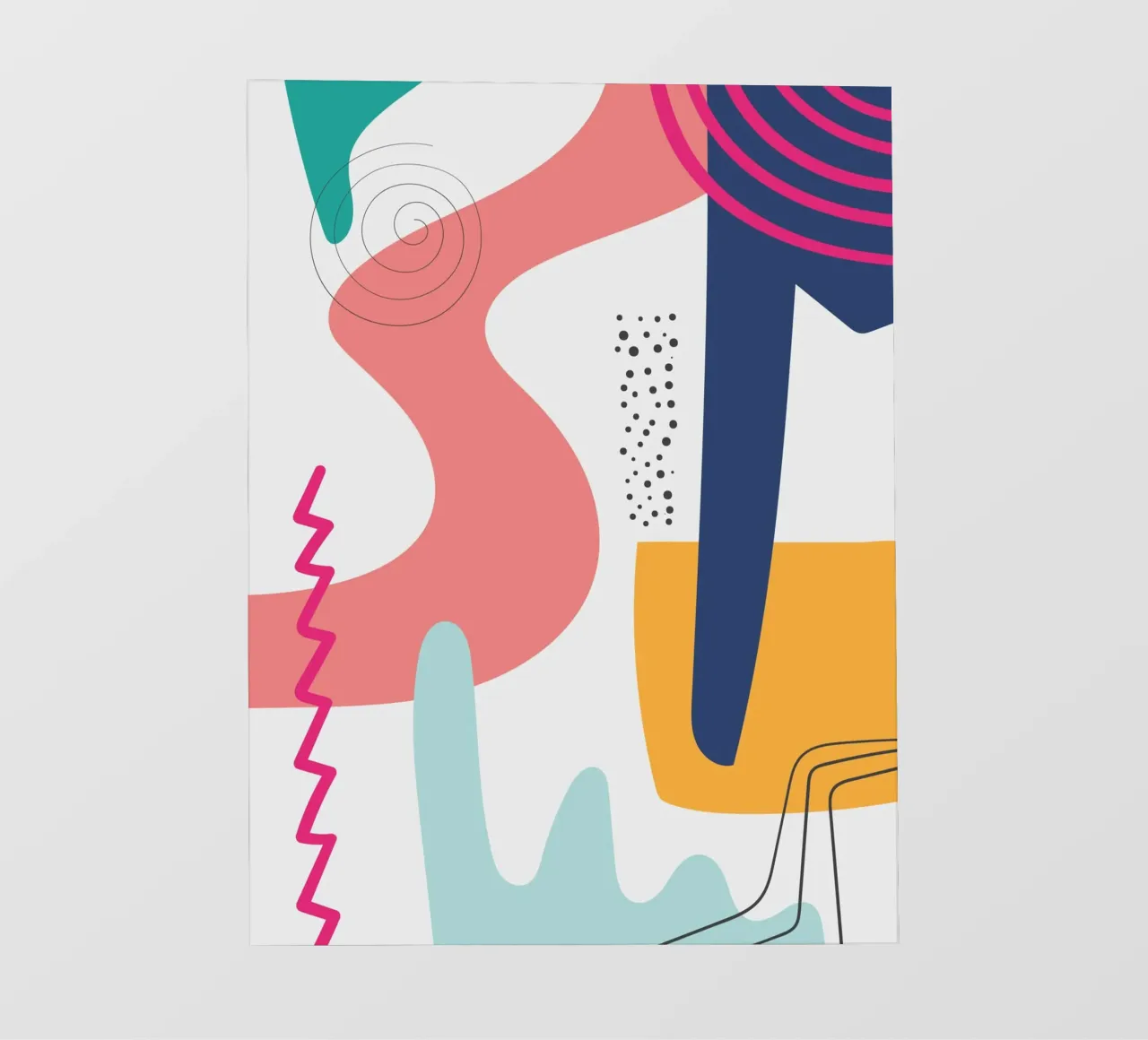 Pop Art astratta moderna e colorata telo in pvc da Whole©