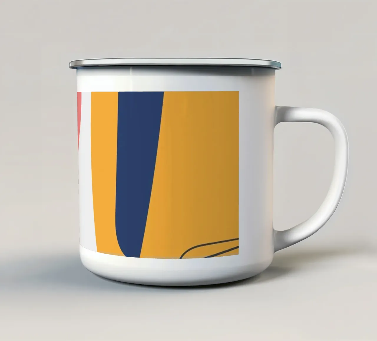 Abstract Modern Kleurrijk Pop Art emaille mok van Whole©
