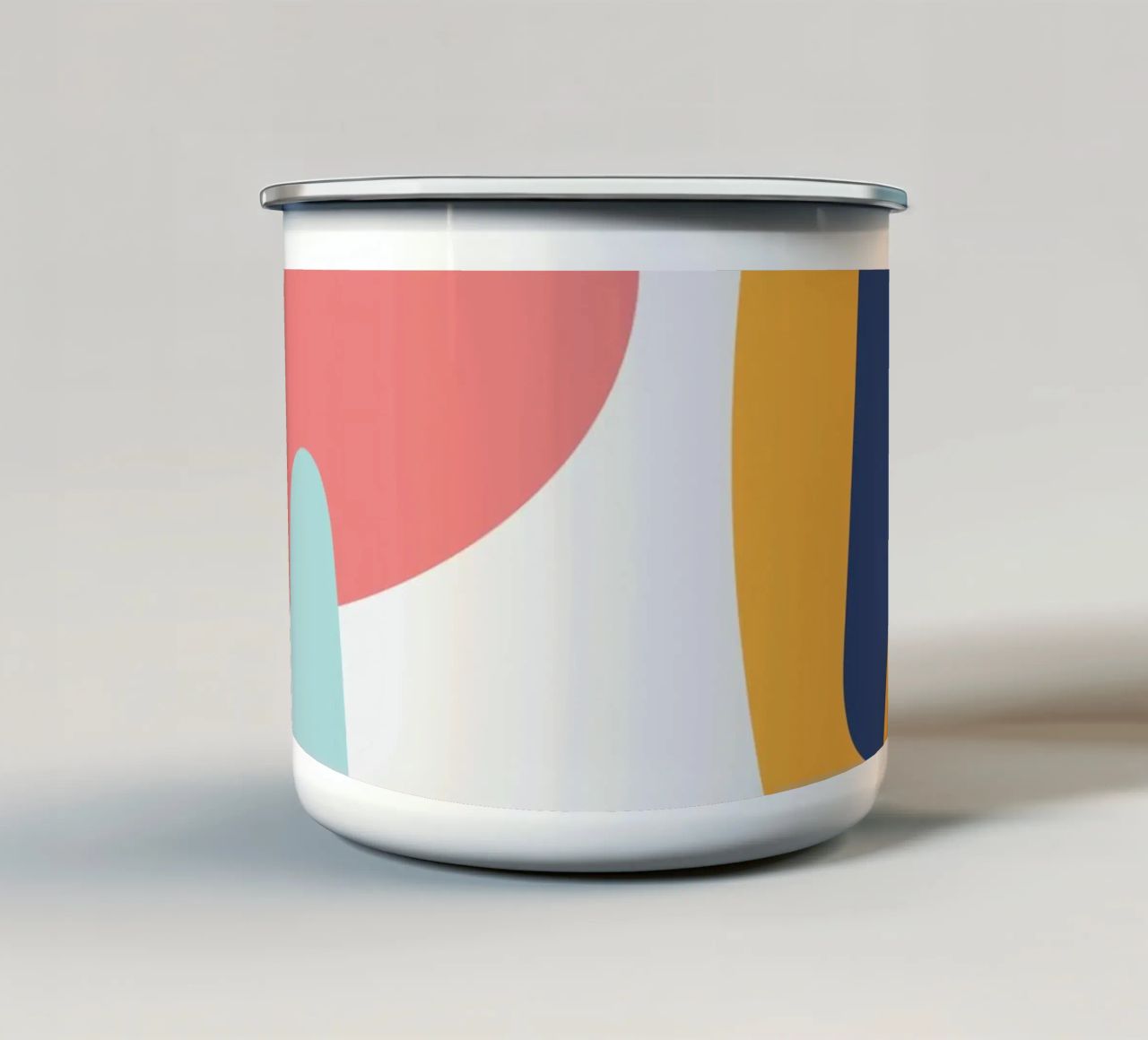 Abstract Modern Colourful Pop Art enamel mug by Whole©