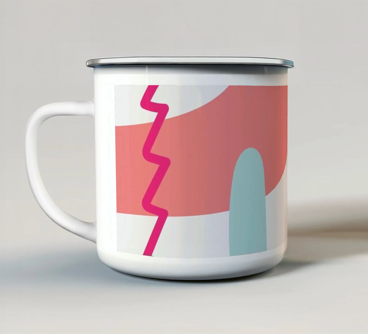 Abstract Modern Colourful Pop Art enamel mug by Whole©