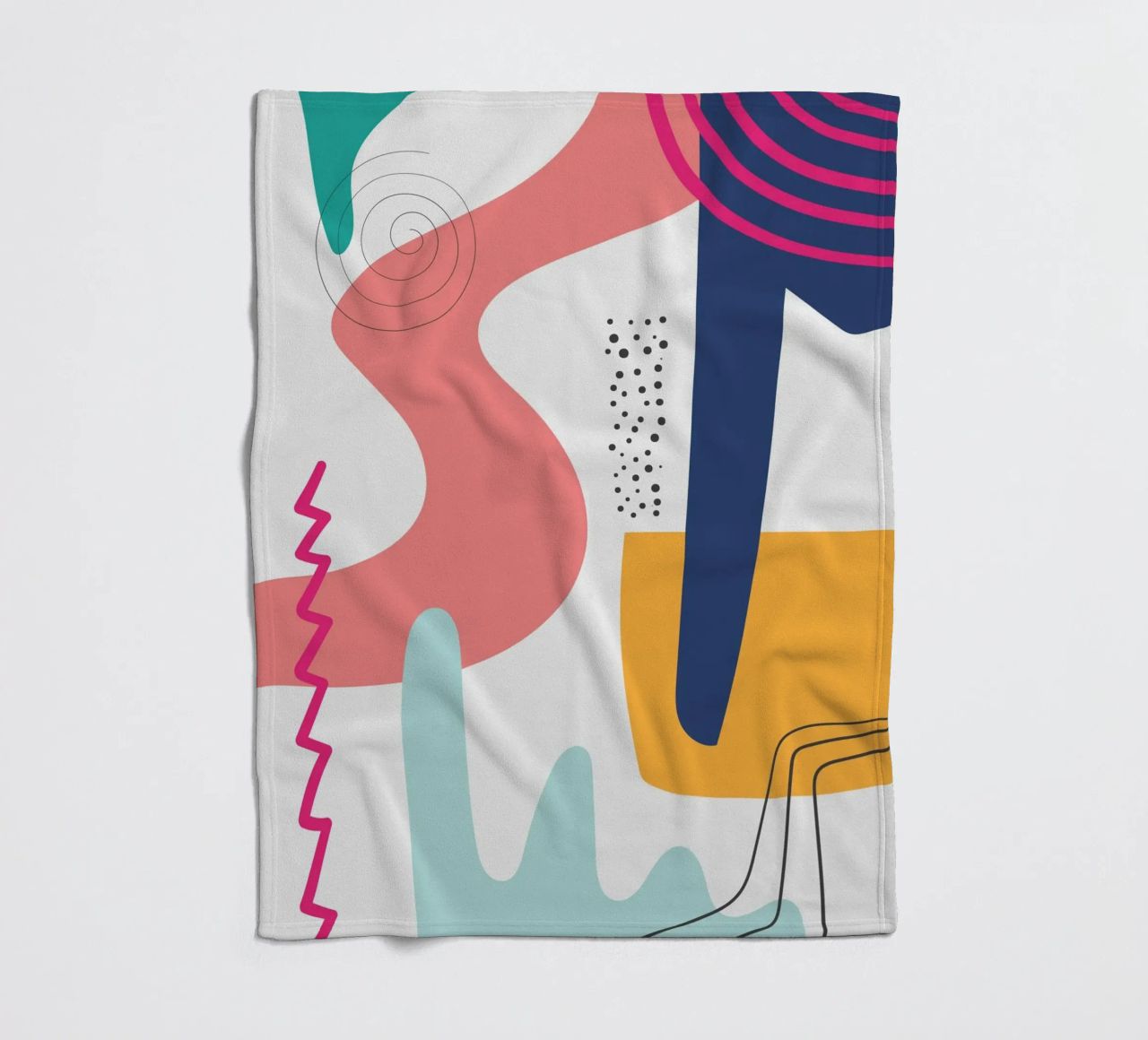 Abstract Modern Colourful Pop Art fleece blanket by Whole©