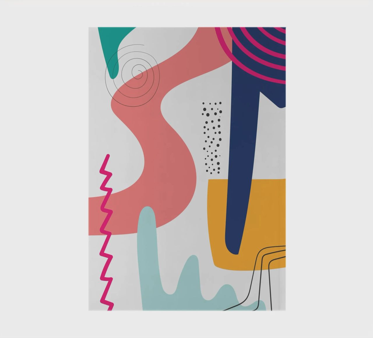 Abstract Modern Colourful Pop Art notebook by Whole©