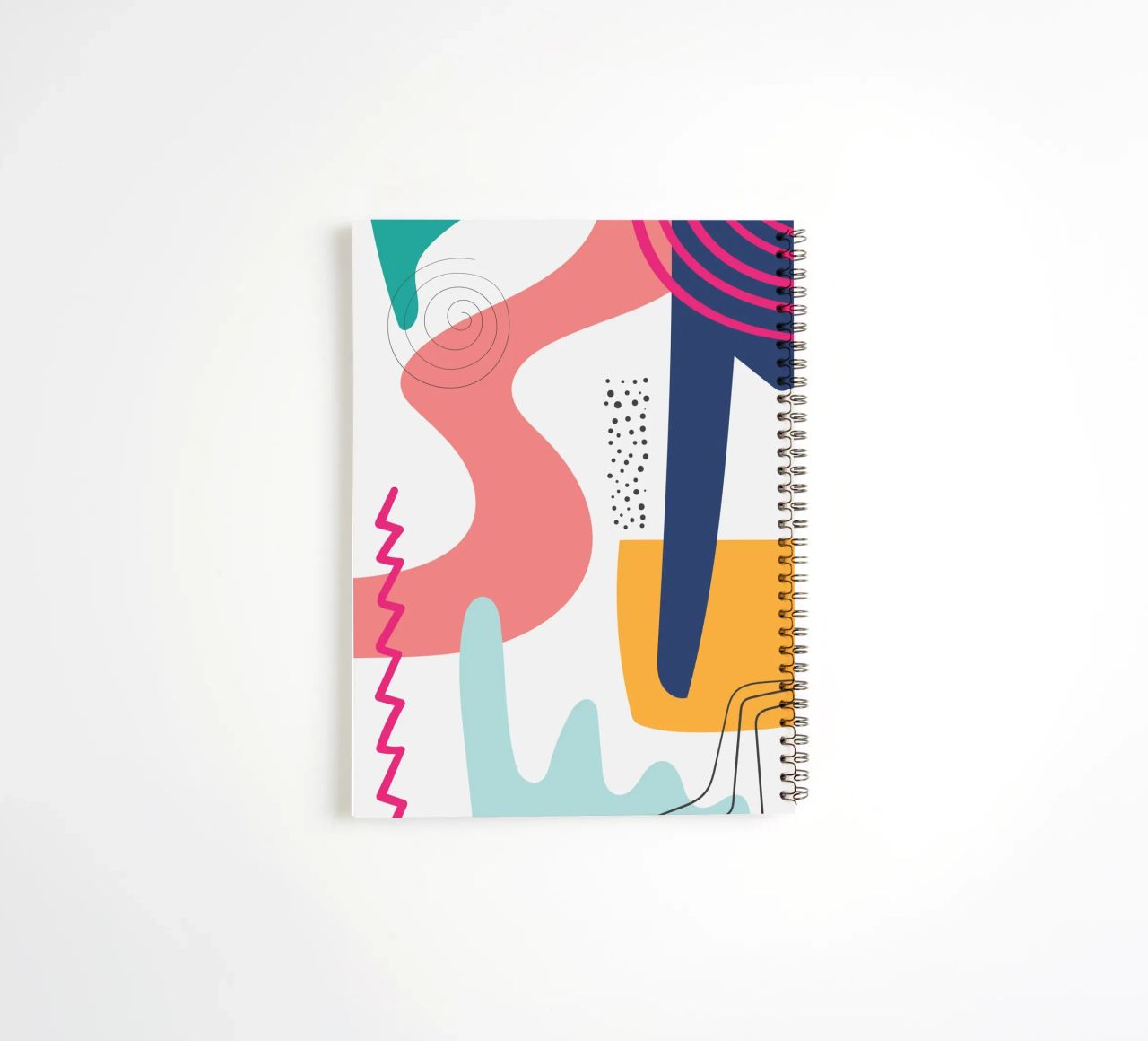 Abstract Modern Colourful Pop Art spiral notebook by Whole©