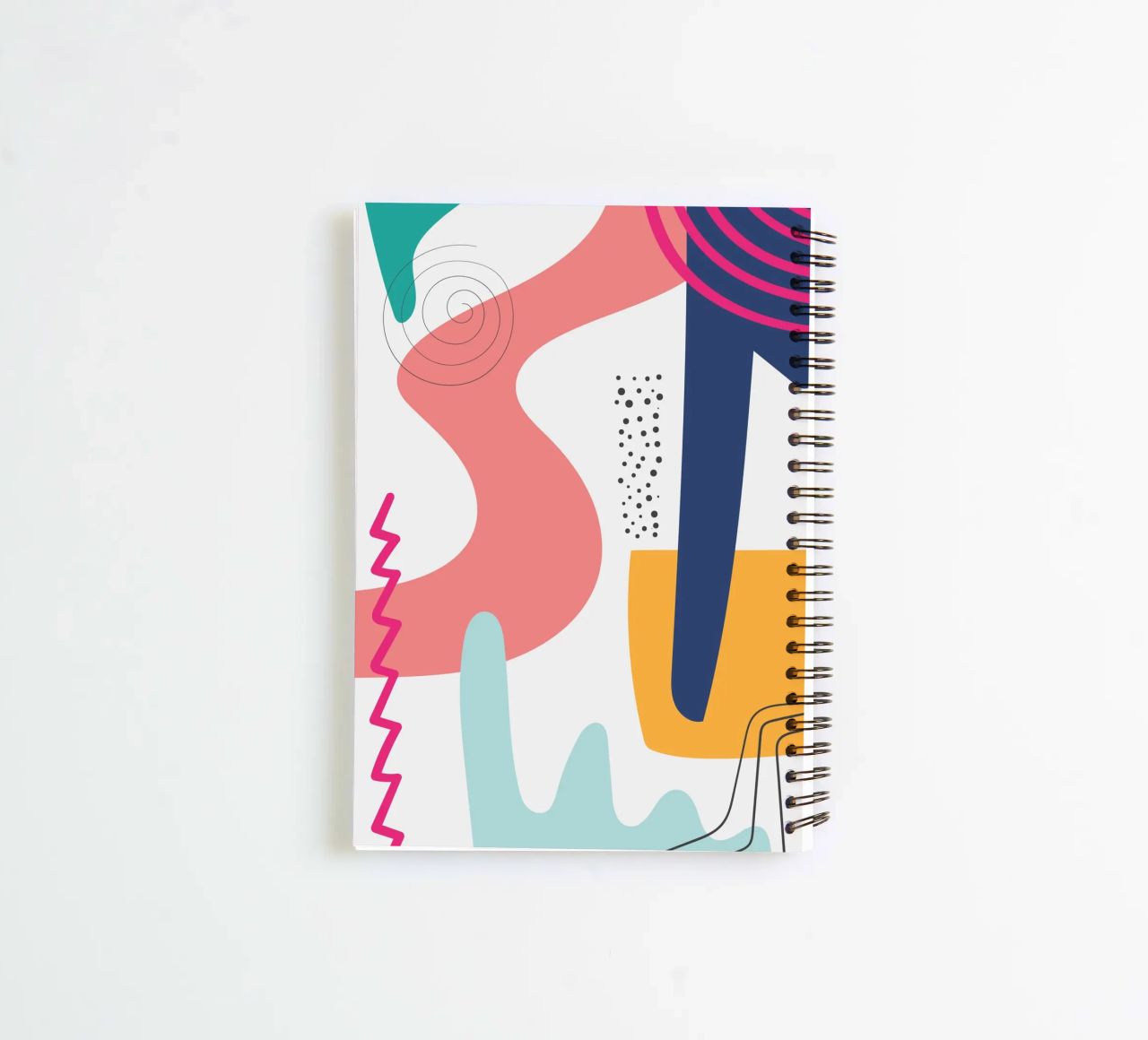 Abstract Modern Colourful Pop Art spiral notebook by Whole©