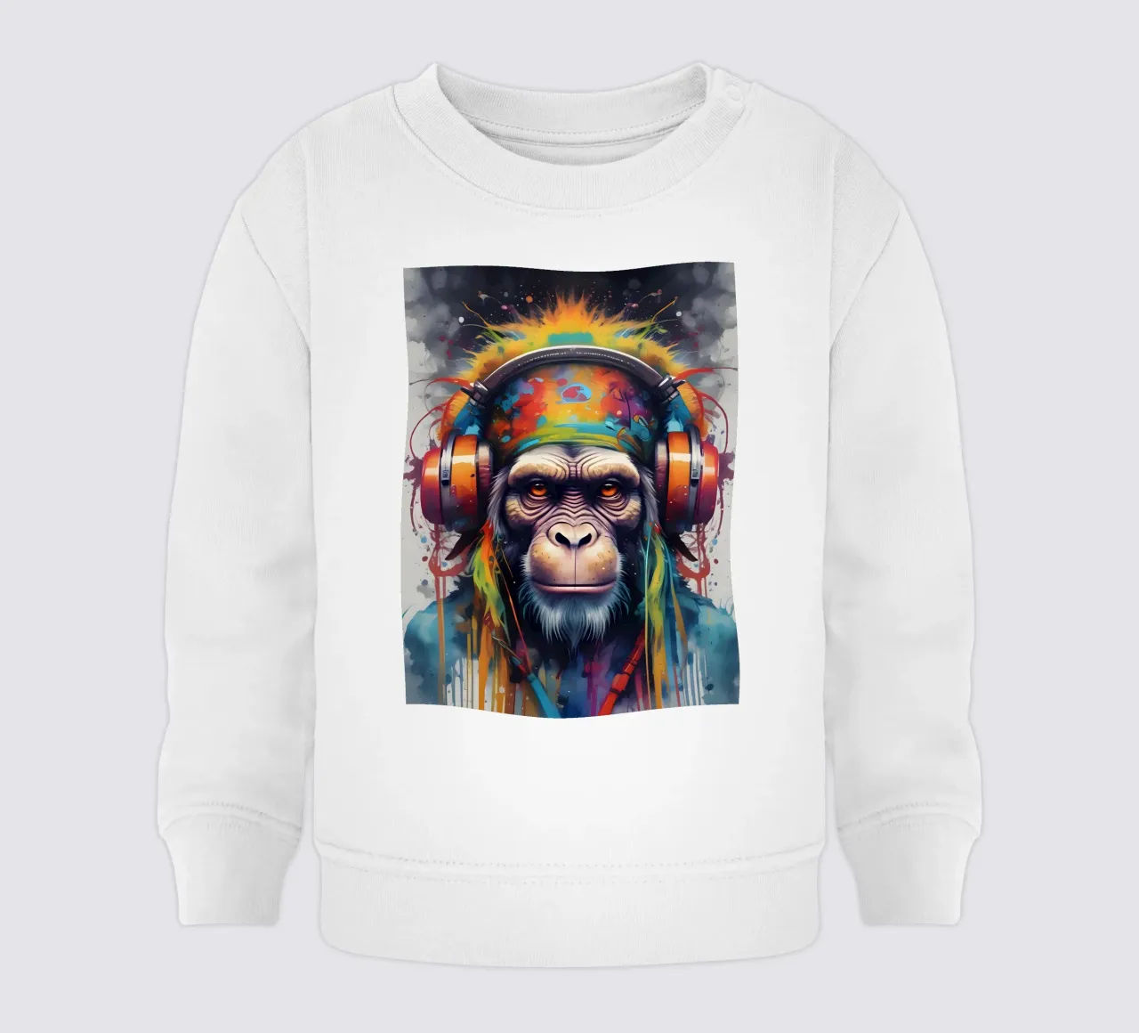 Scimpanzรฉ in cuffia felpa neonato da MakArena