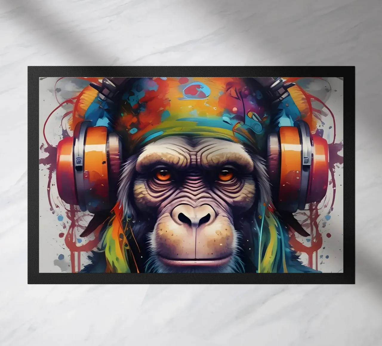 Scimpanzé in cuffia zerbino da MakArena