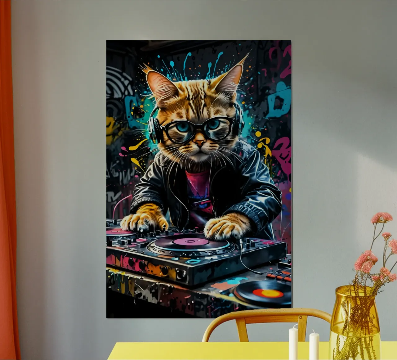 Katze dj Hahnemühle von MakArena