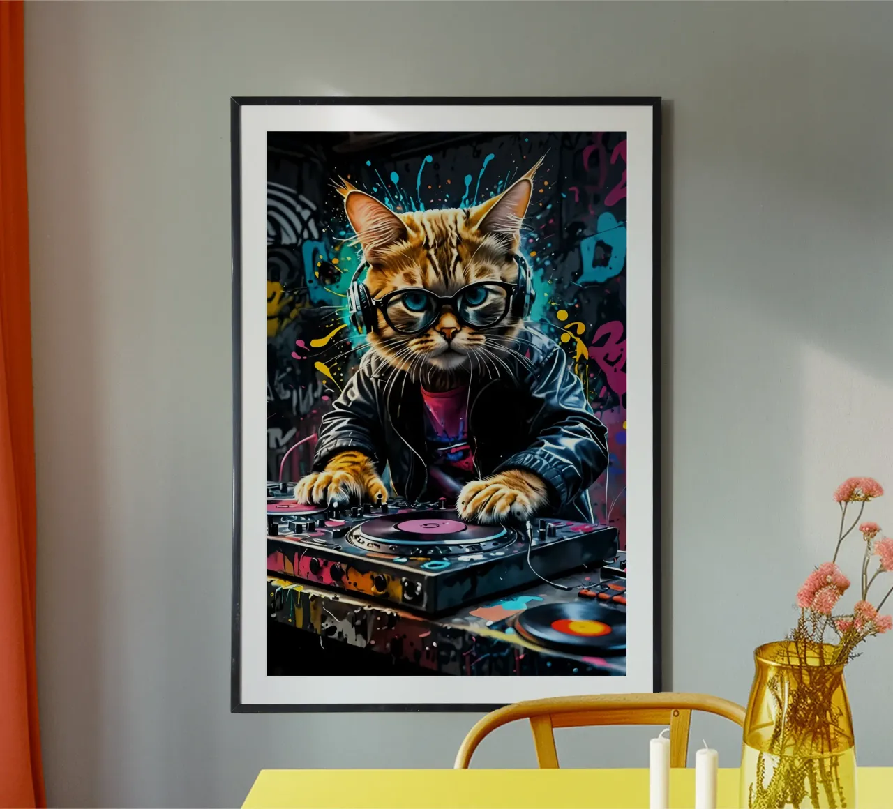 Katze dj Hahnemühle von MakArena