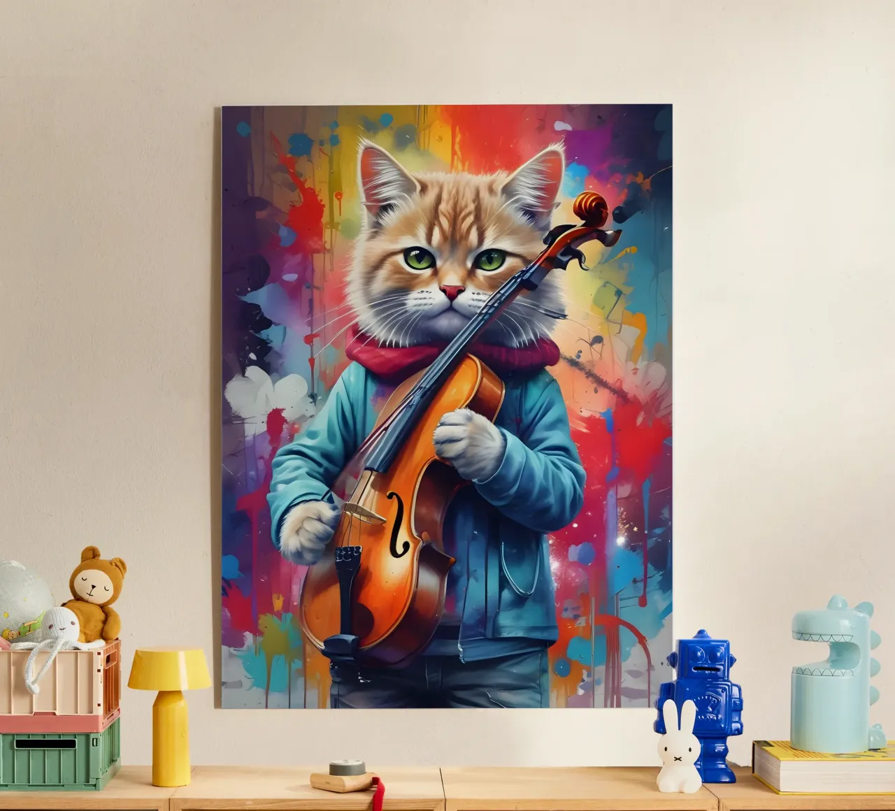 Gatto e violino plexiglass da MakArena