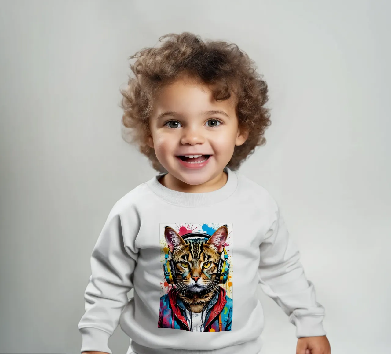 Gatto in cuffia felpa neonato da MakArena