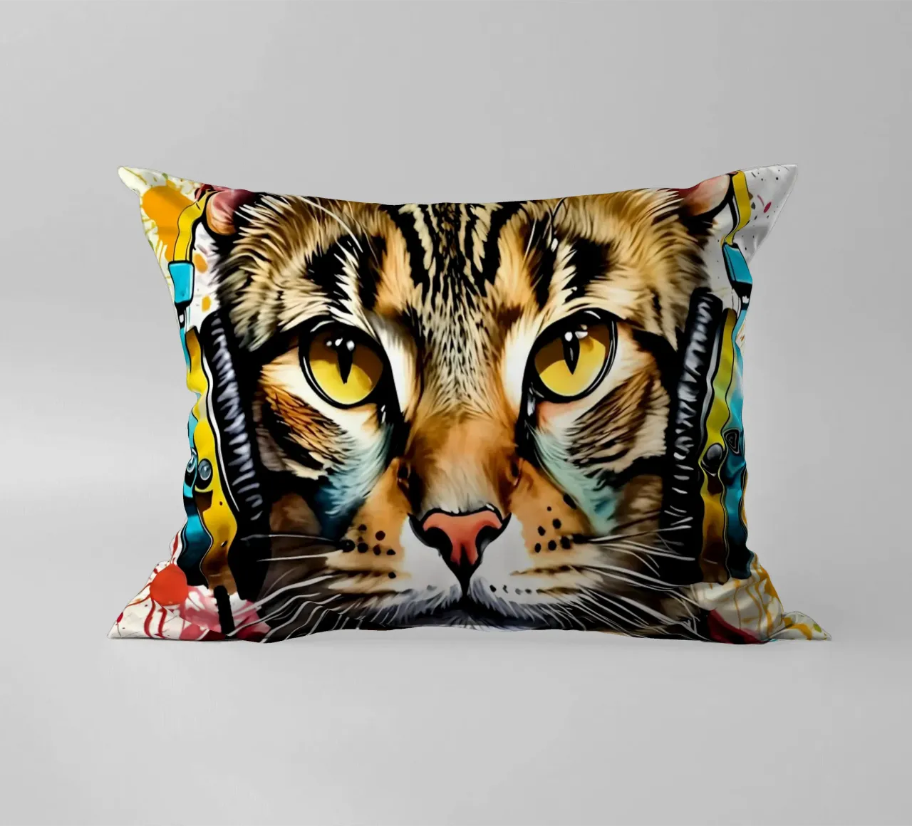 Gatto in cuffia cuscino da MakArena
