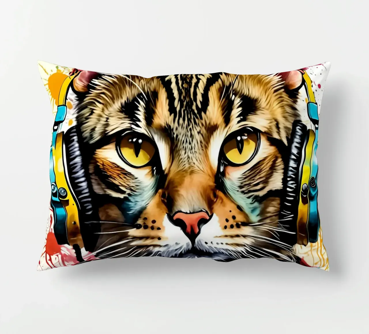 Gatto in cuffia cuscino da MakArena