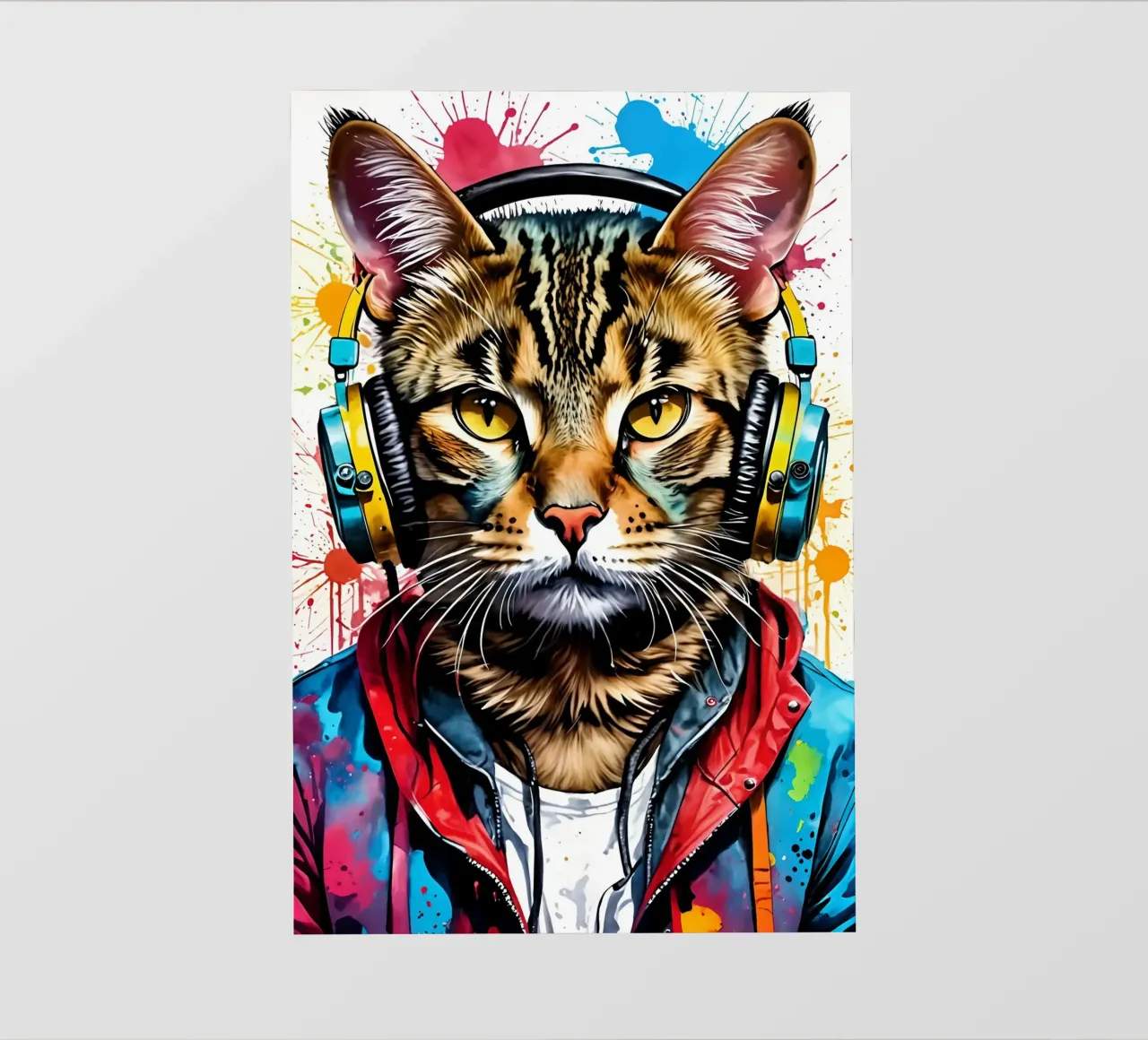 Gatto in cuffia telo in pvc da MakArena