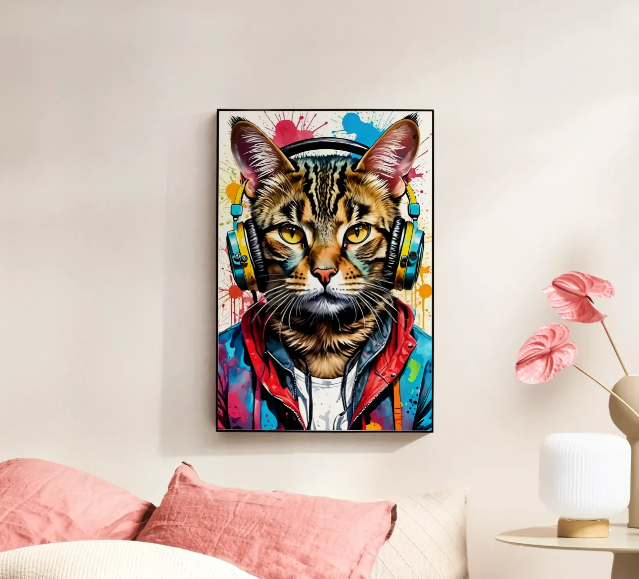 Gatto in cuffia plexiglass da MakArena