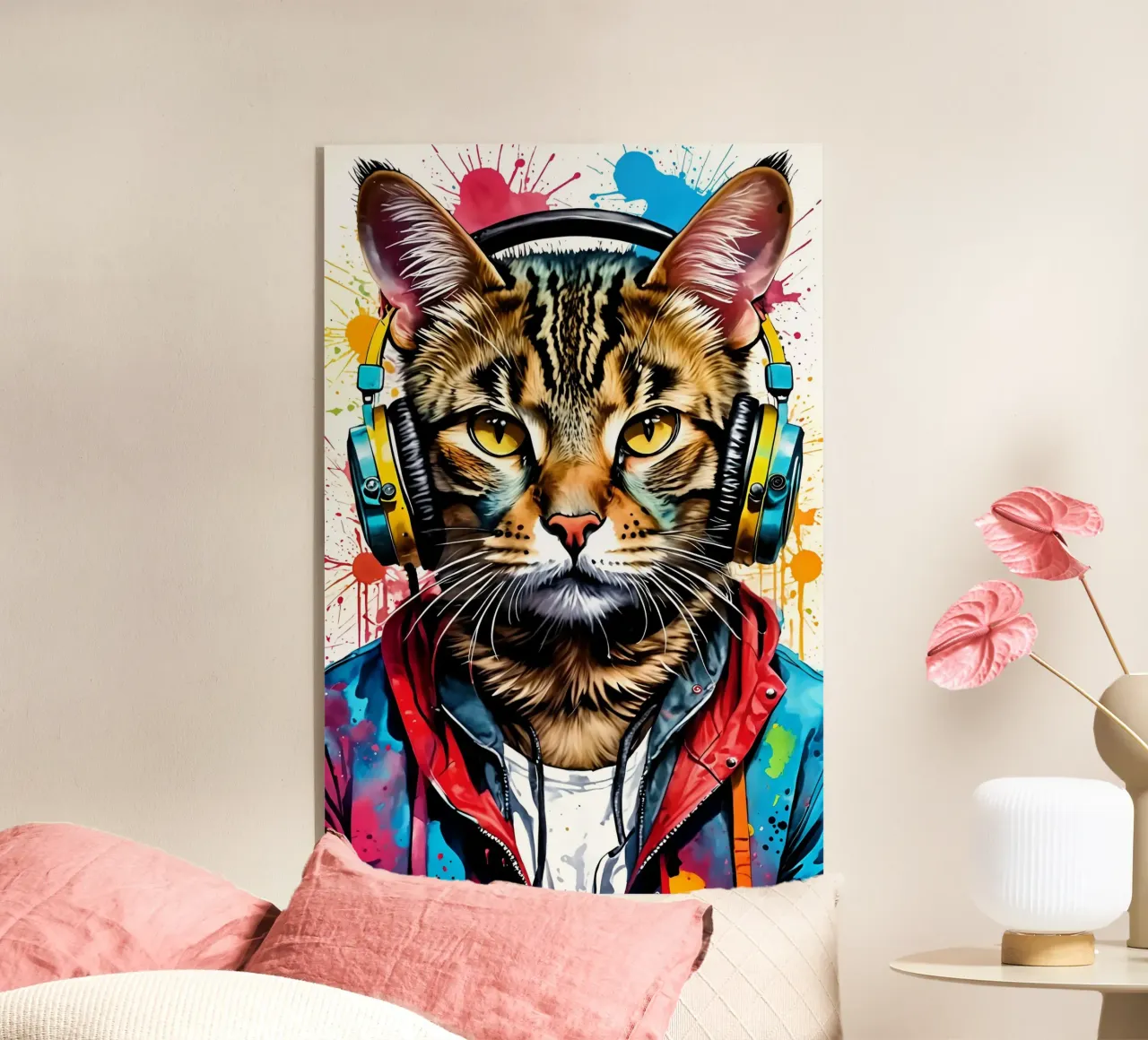 Gatto in cuffia plexiglass da MakArena