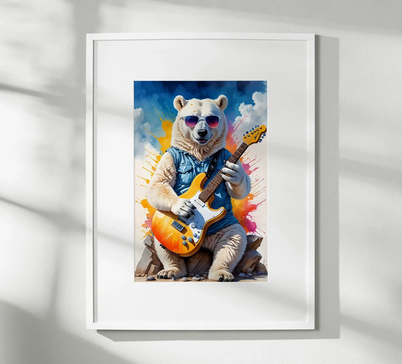L'orso suona la chitarra carta hahnemühle da MakArena