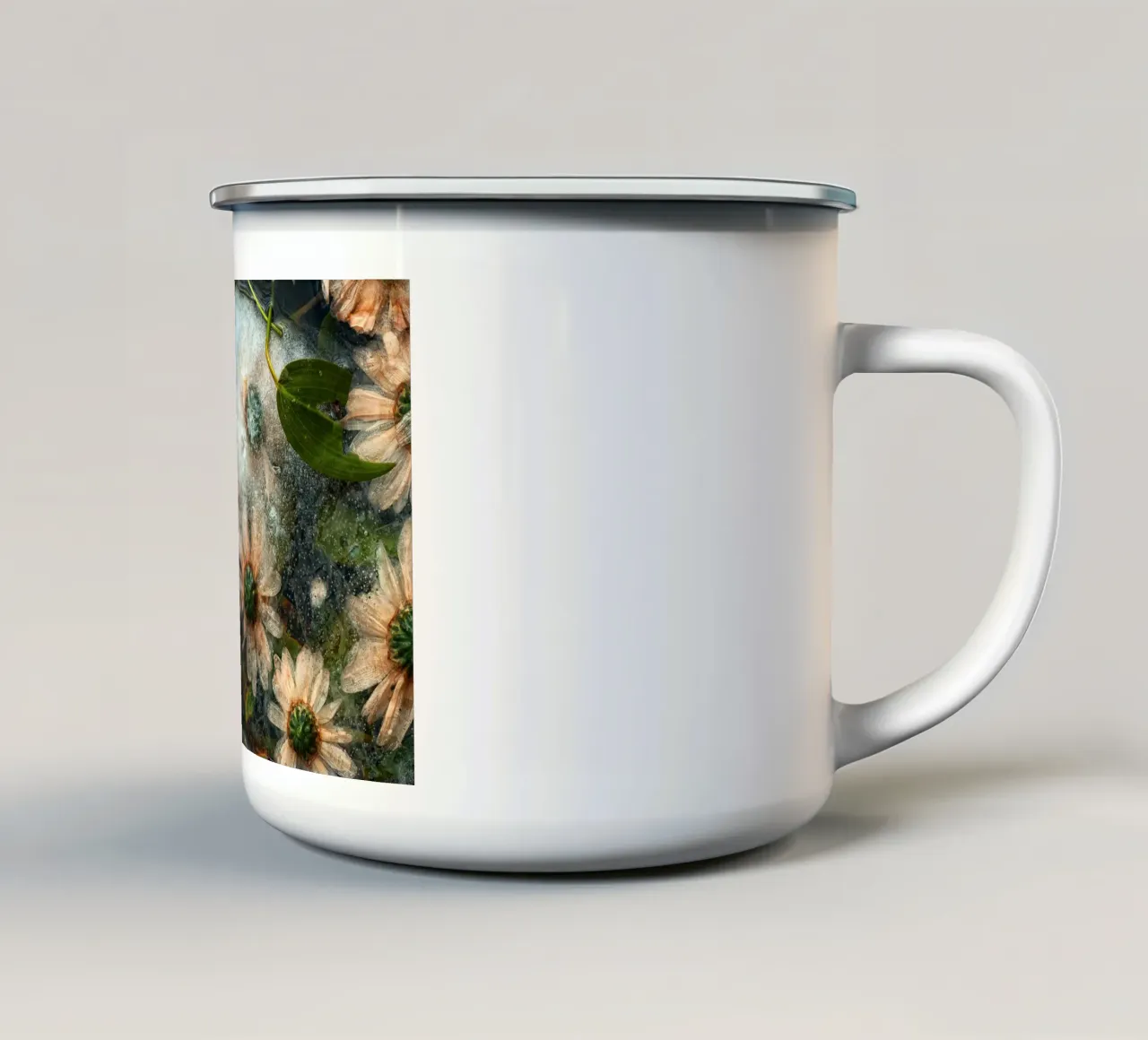 Frozen Romance – Flowers Captured in Ice tazza in smalto da Curious Collections by Marielle Leenders