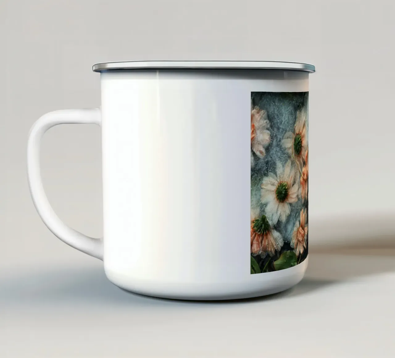 Frozen Romance – Flowers Captured in Ice tazza in smalto da Curious Collections by Marielle Leenders