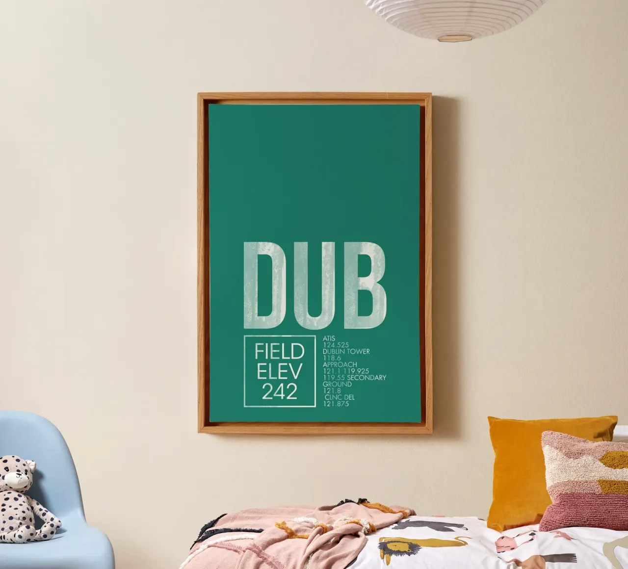 DUB Dublin canvas met Baklijst van 08left