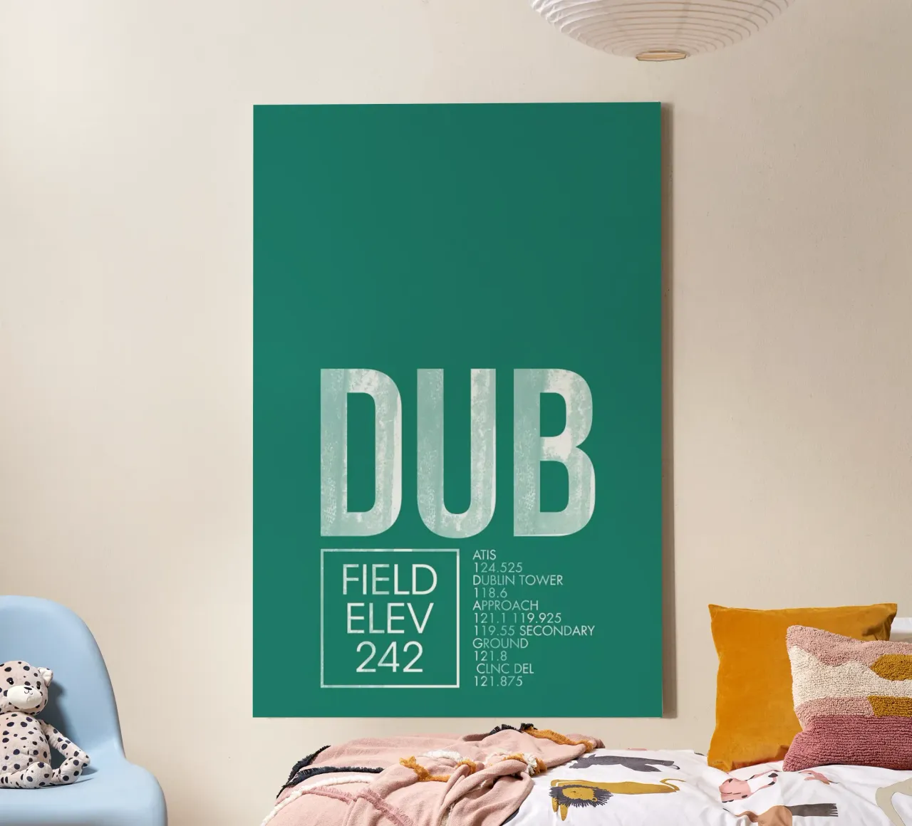 DUB Dublin canvas met Baklijst van 08left