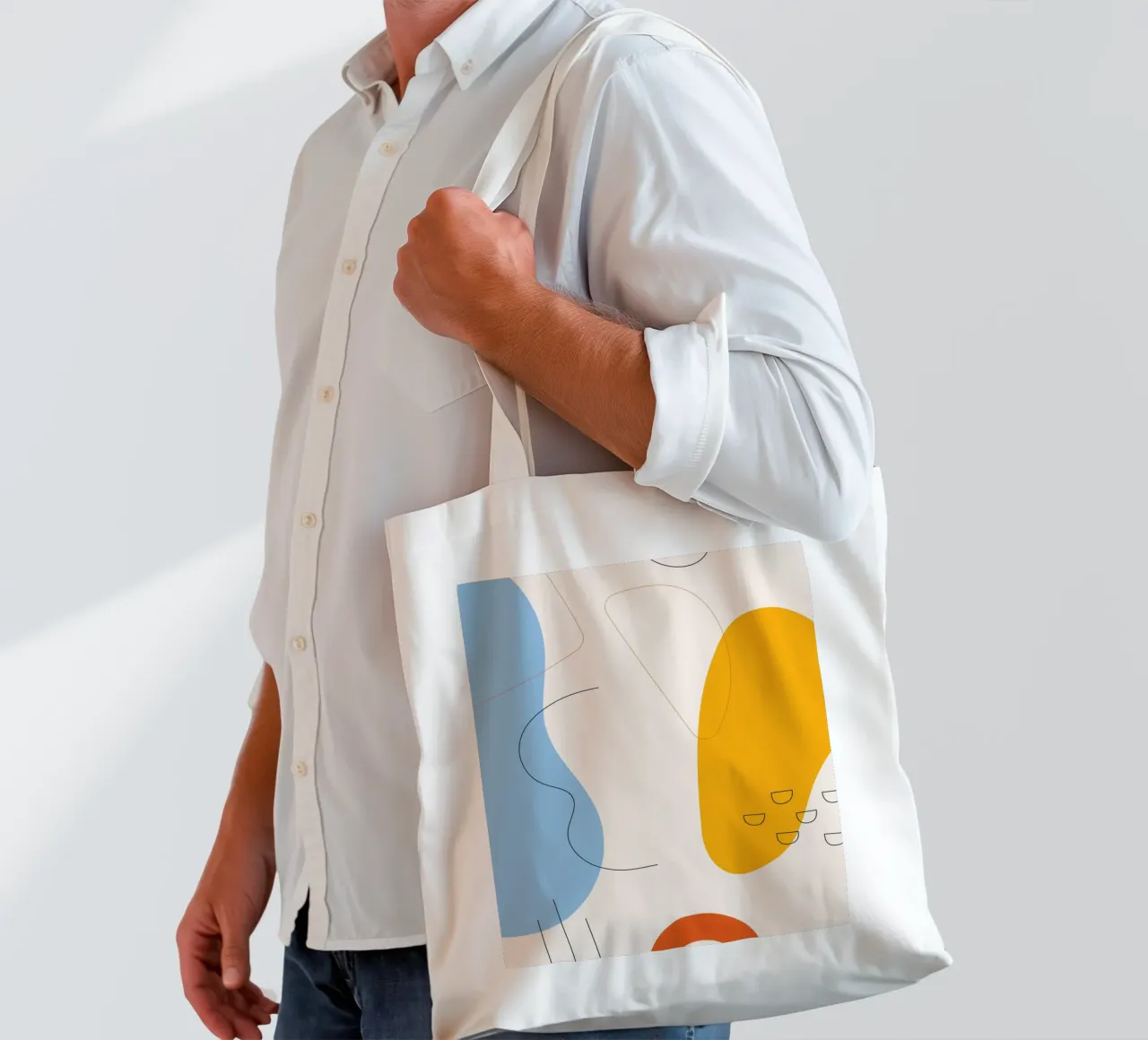 Abstract shapes Modern Minimalist tote bag by Whole©