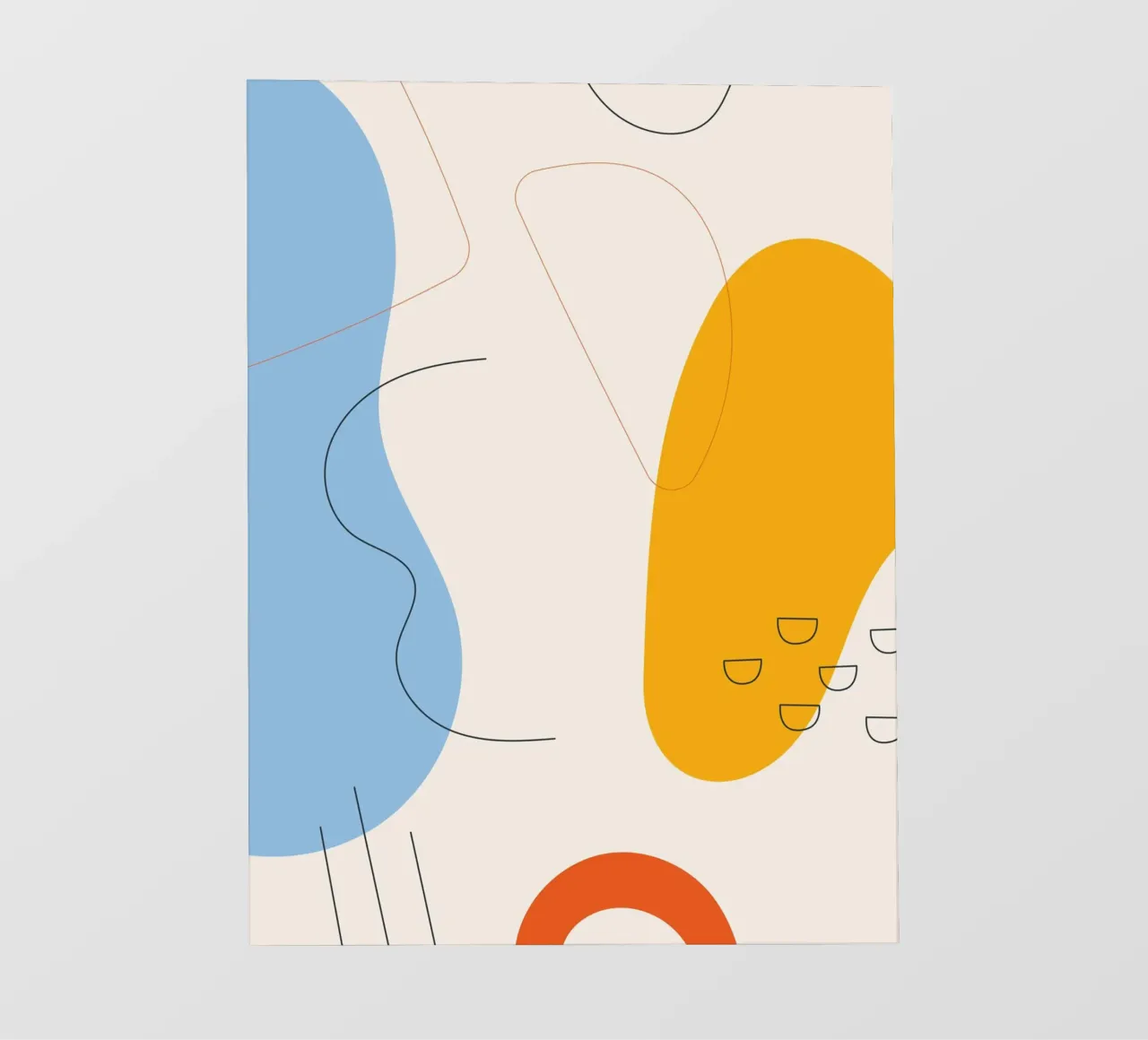 Abstracte vormen Modern Minimalistisch pvc-zeil van Whole©