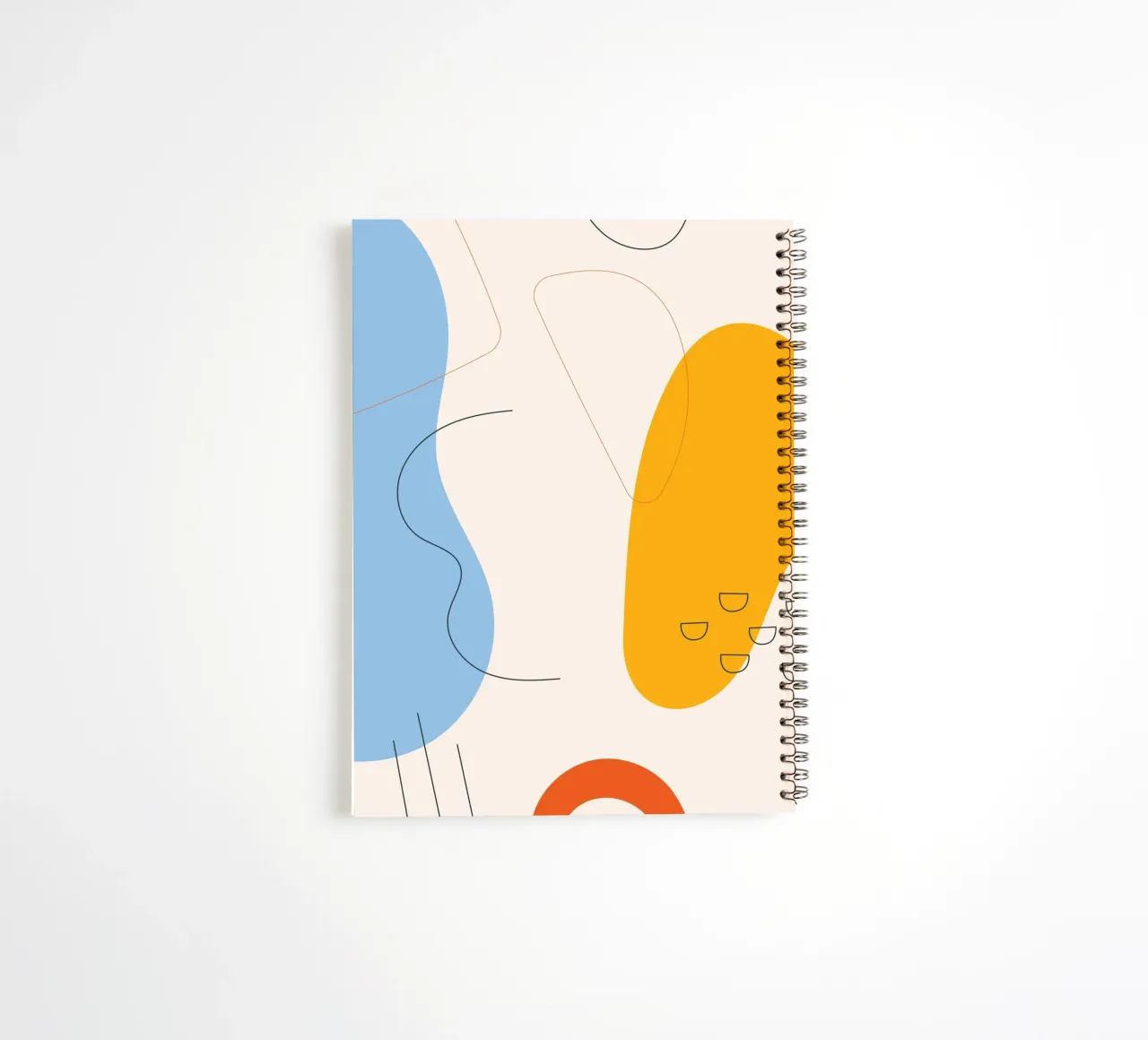 Abstract shapes Modern Minimalist spiral notebook by Whole©