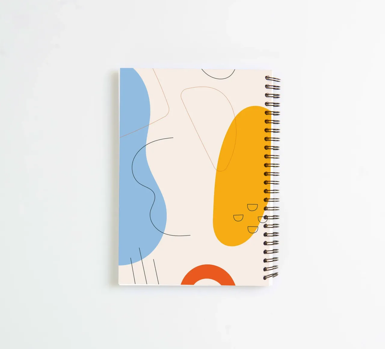 Abstract shapes Modern Minimalist spiral notebook by Whole©