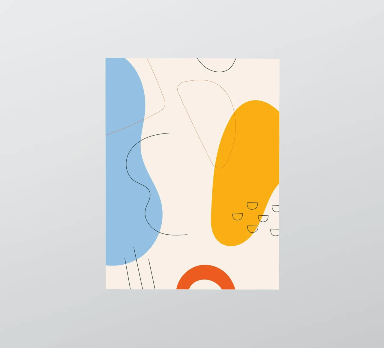 Abstract shapes Modern Minimalist sticker by Whole©