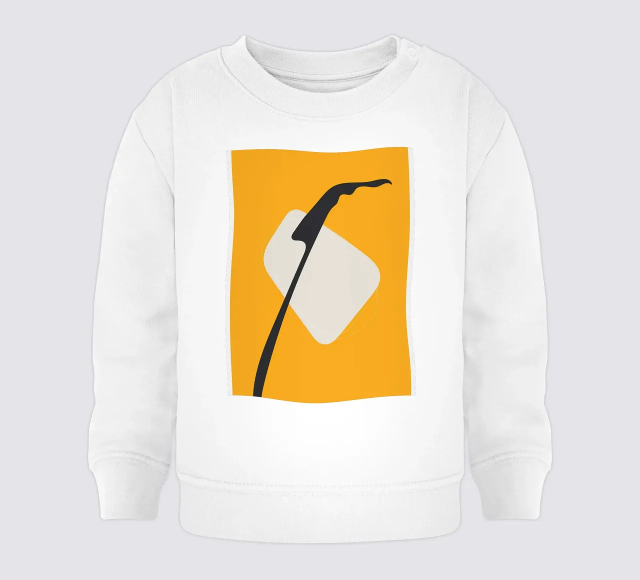 Design minimaliste moderne Jaune Noir sweat pour bébé de Whole©