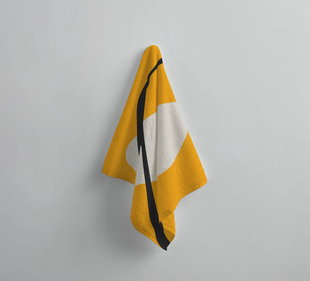 Design minimaliste moderne Jaune Noir serviette de bain de Whole©