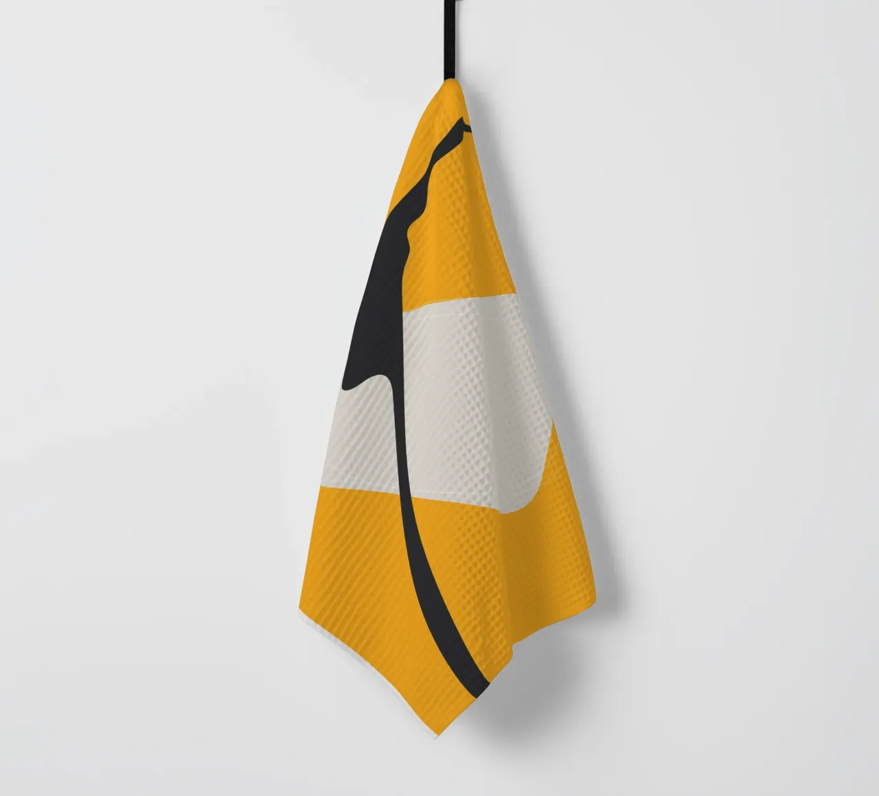Design minimaliste moderne Jaune Noir torchon de Whole©