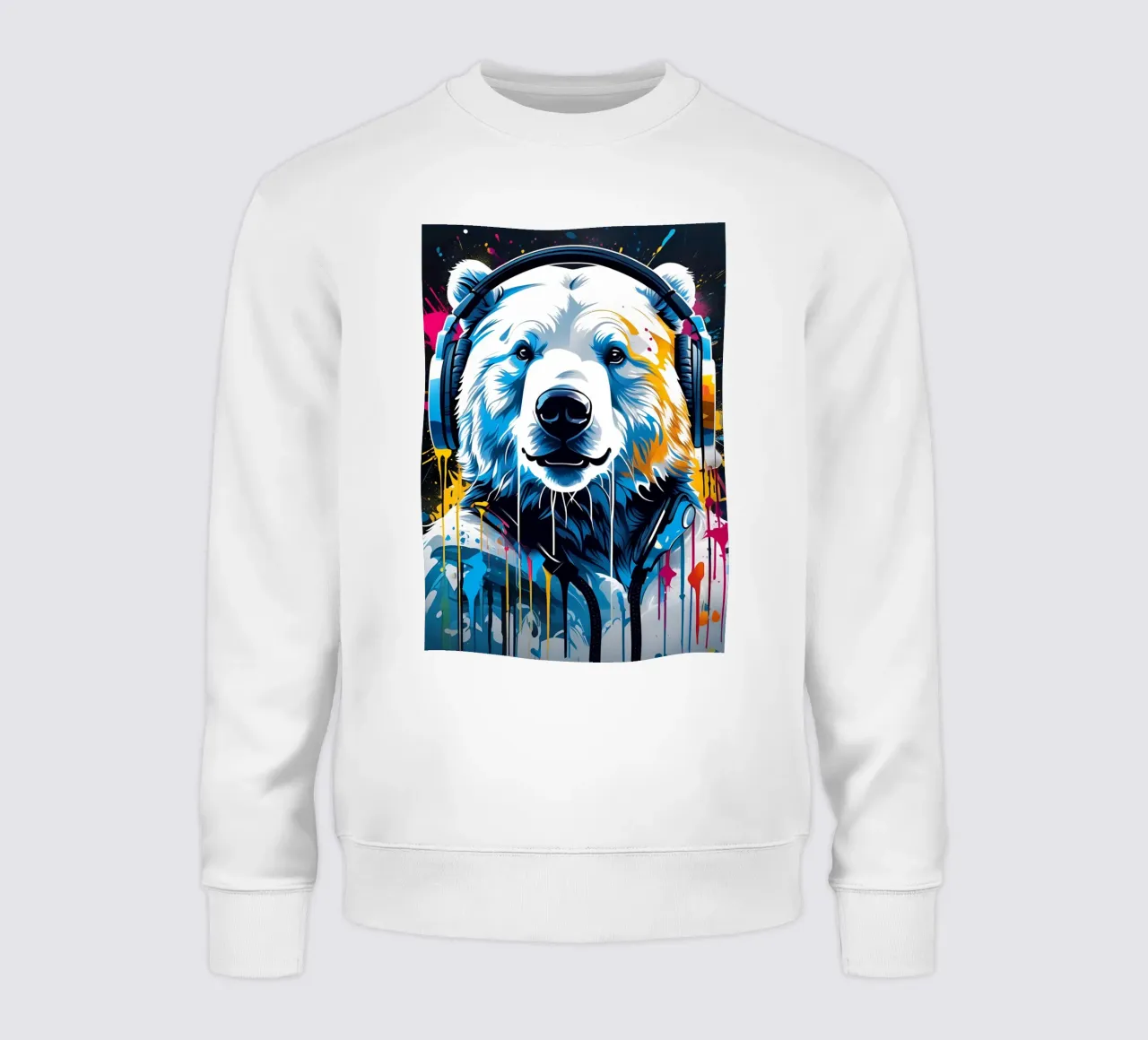 Orso polare in cuffia, graffiti felpa da MakArena