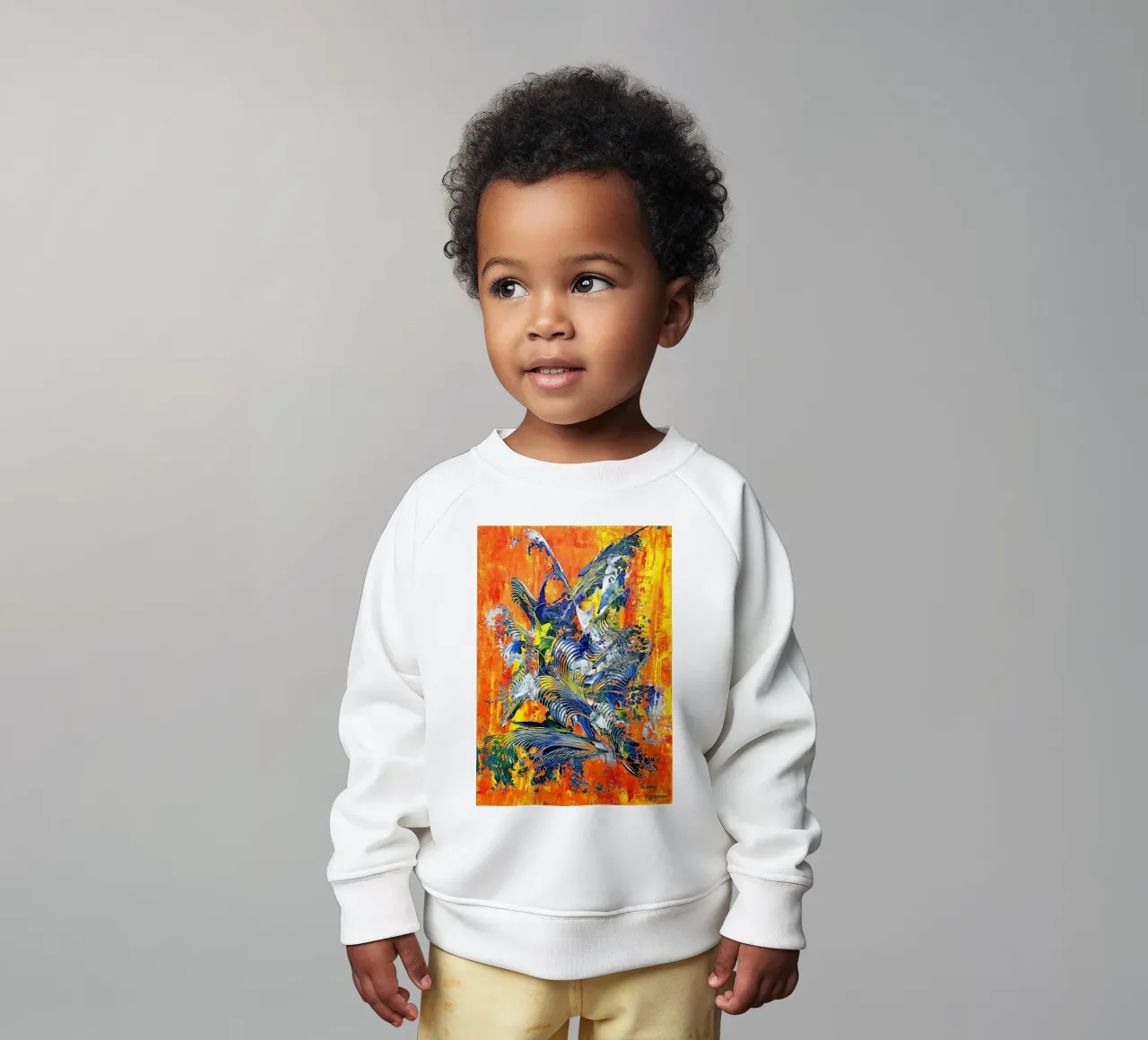 IDEAL GIFT 100 baby sweatshirt by Thierry Vobmann Abstract painting