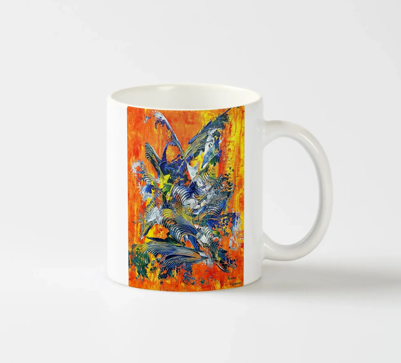 IDEAL GIFT 100 Keramik Tasse von Thierry Vobmann Abstract painting