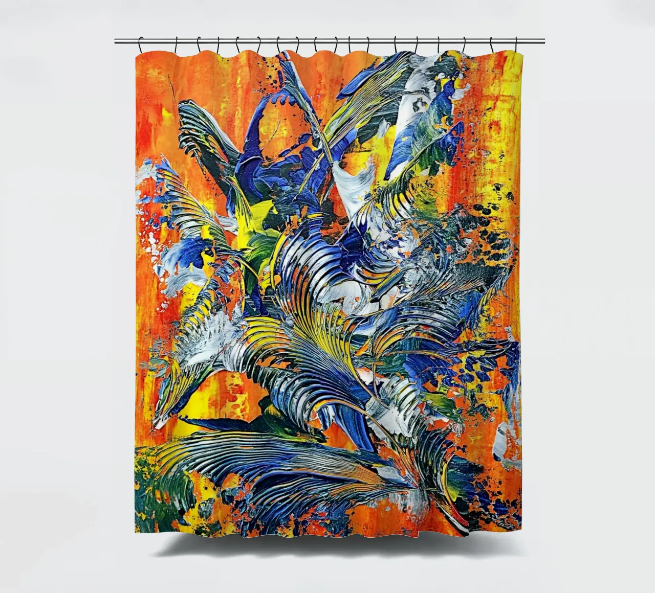 IDEAL GIFT 100 shower curtain by Thierry Vobmann Abstract painting
