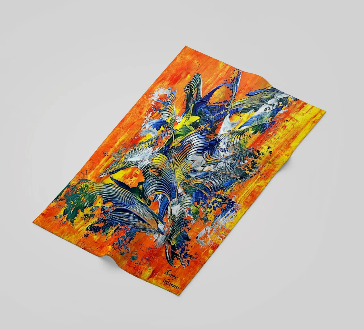IDEAL GIFT 100 beach towel by Thierry Vobmann Abstract painting