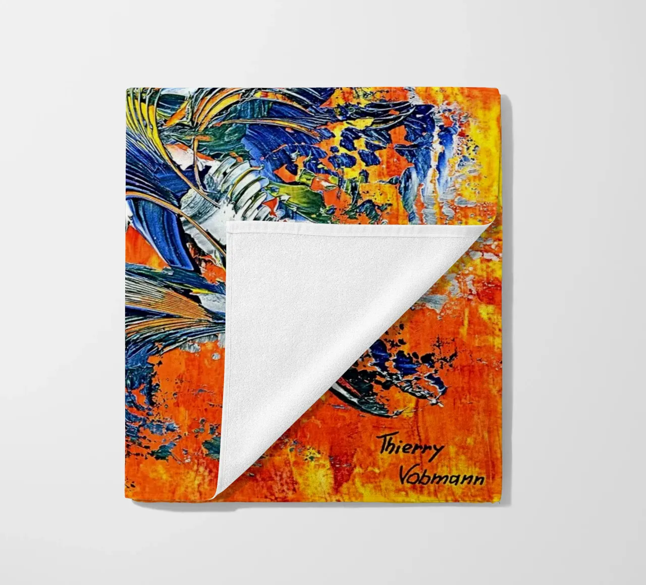 IDEAL GIFT 100 beach towel by Thierry Vobmann Abstract painting