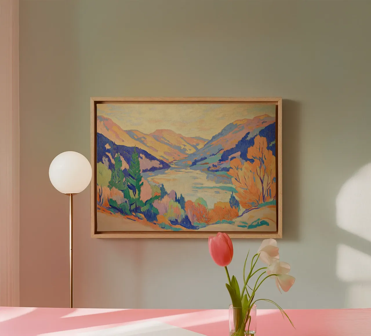 Matisse inspireert fauvisme Landschap canvas met Baklijst van Euphoria Theresa