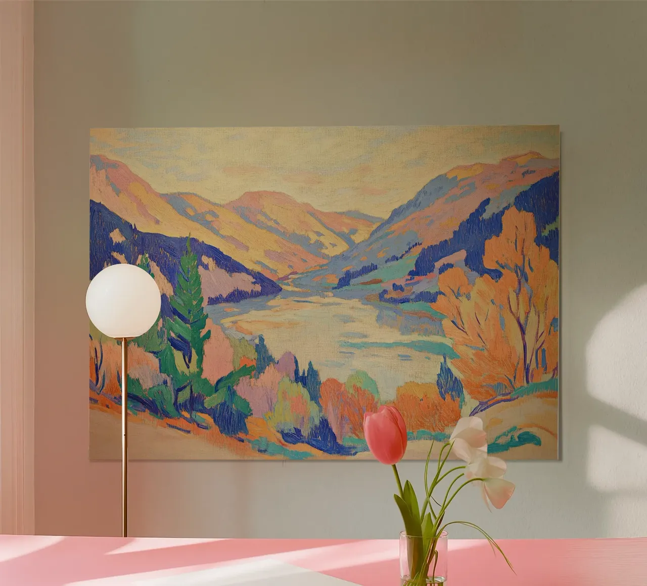 Matisse inspires Fauvism Landscape poster with wooden frame by Euphoria Theresa