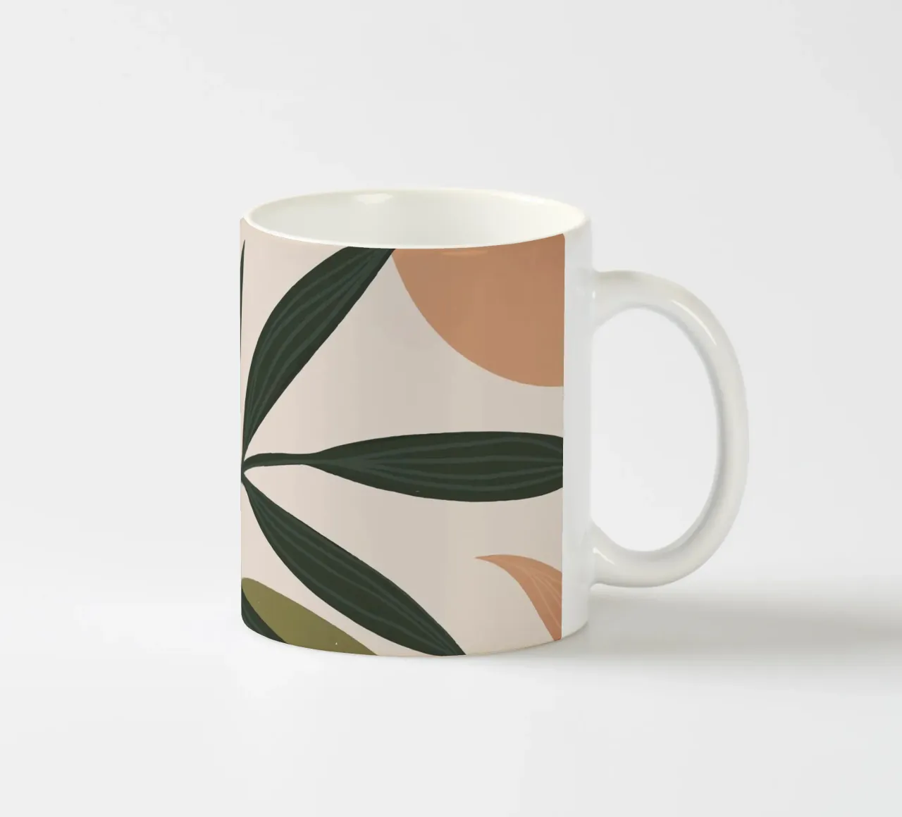 Boho Foglie Natura Minimalista Moderno tazza in ceramica da Whole©