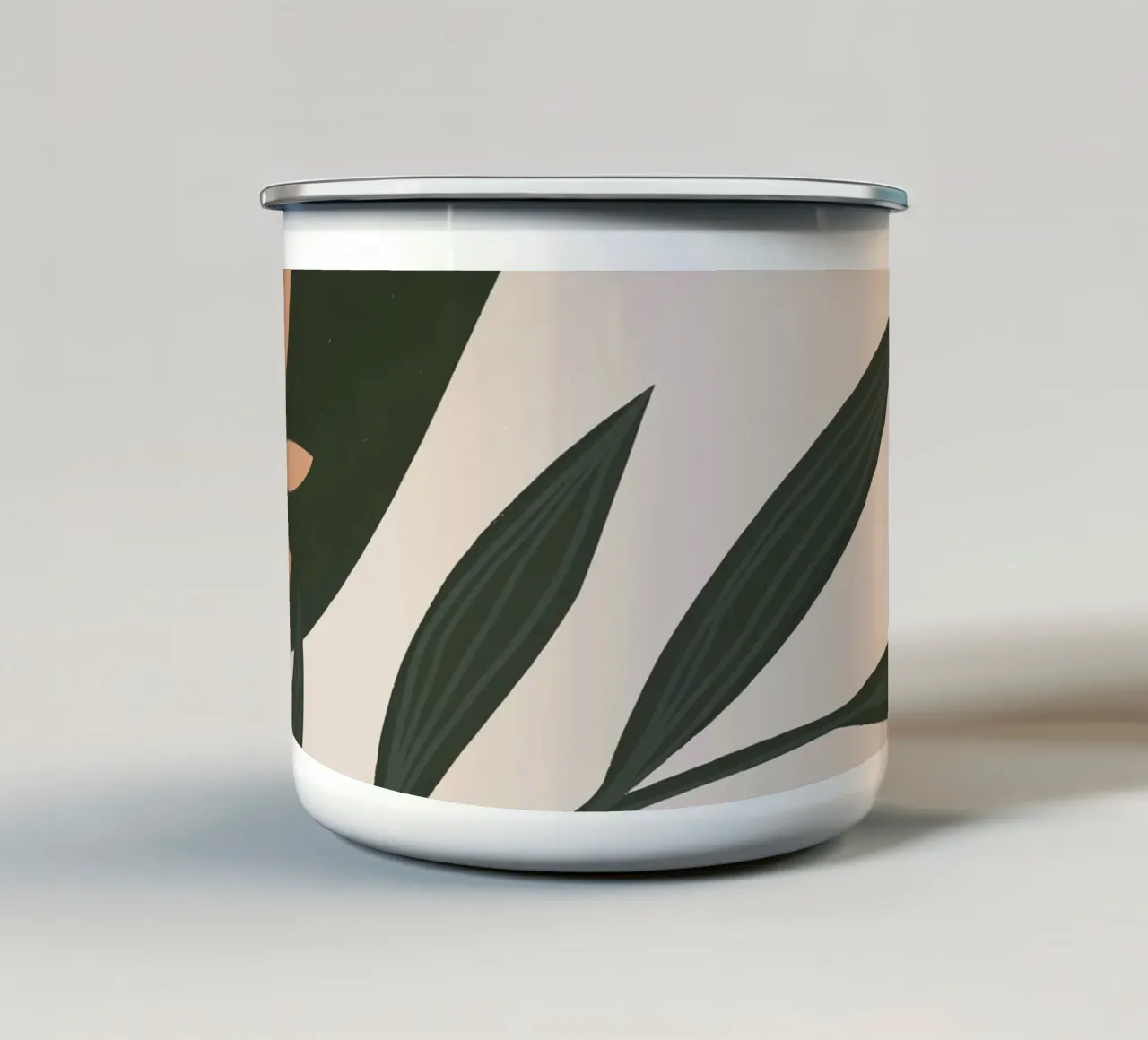 Boho Foglie Natura Minimalista Moderno tazza in smalto da Whole©