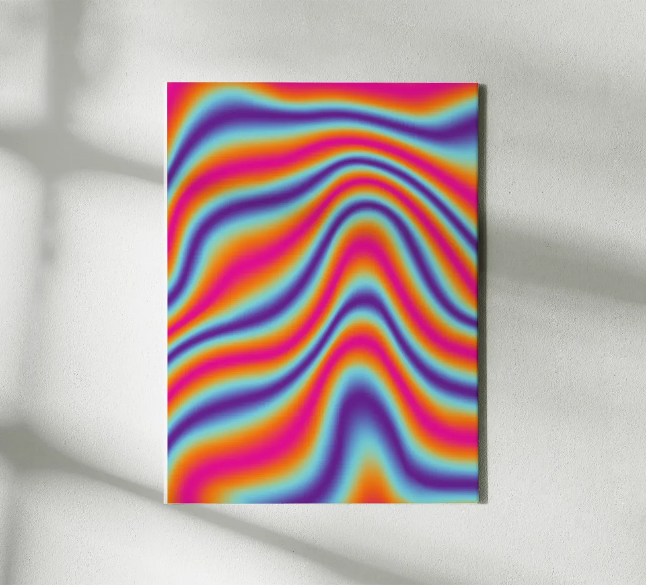 Holographic Effect 03 tela con Cornice a cassetta da tessami