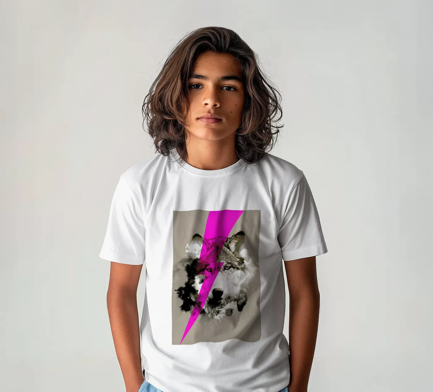 Wolf rocks t-shirt bambini da Róbert Farkas