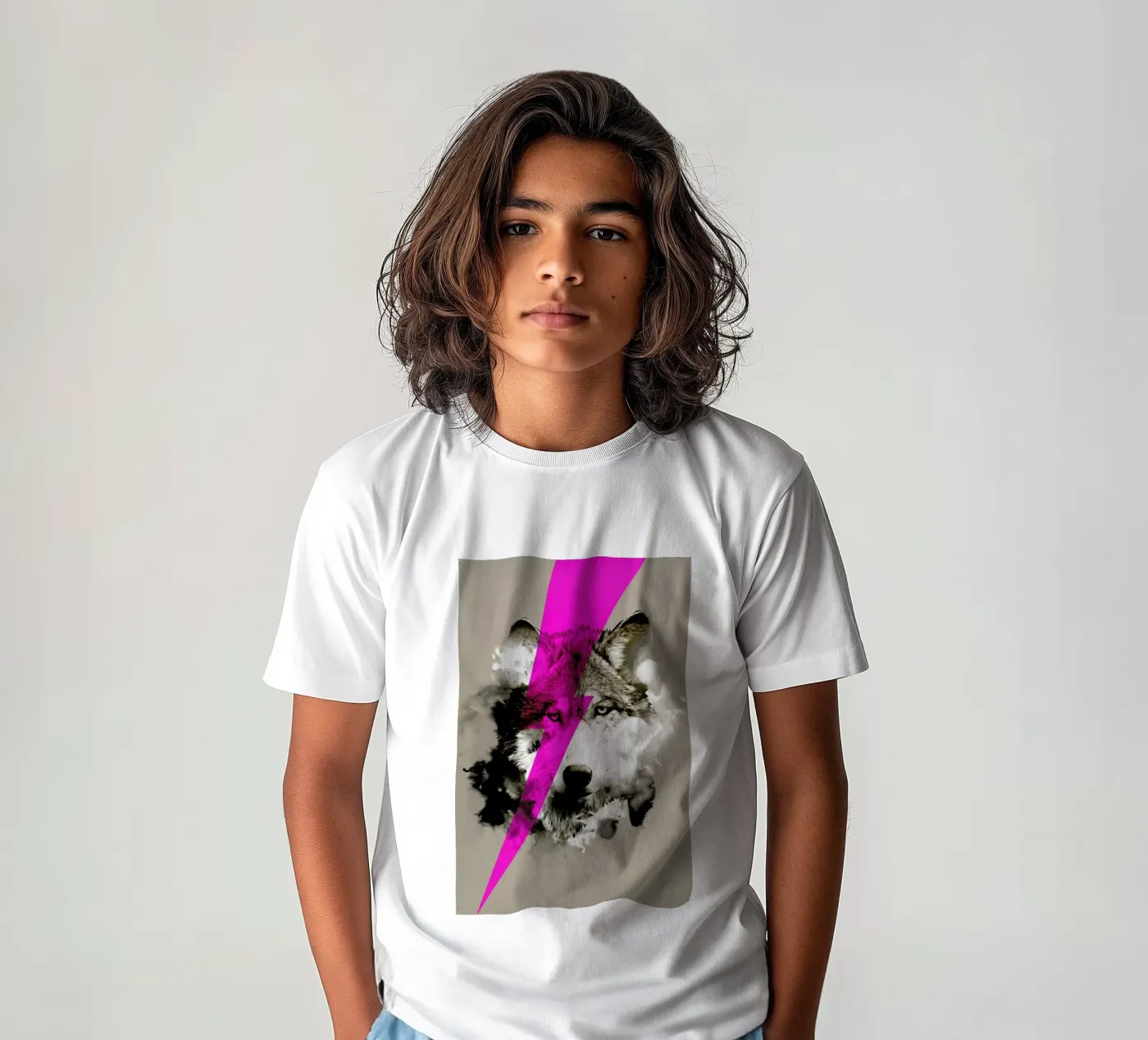 Wolf rocks t-shirt bambini da Róbert Farkas