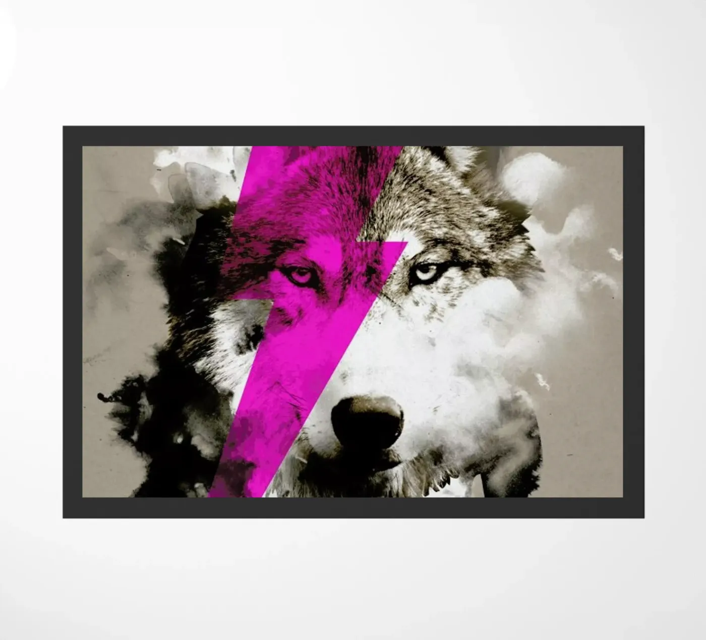 Wolf rocks Fußmatte von Róbert Farkas