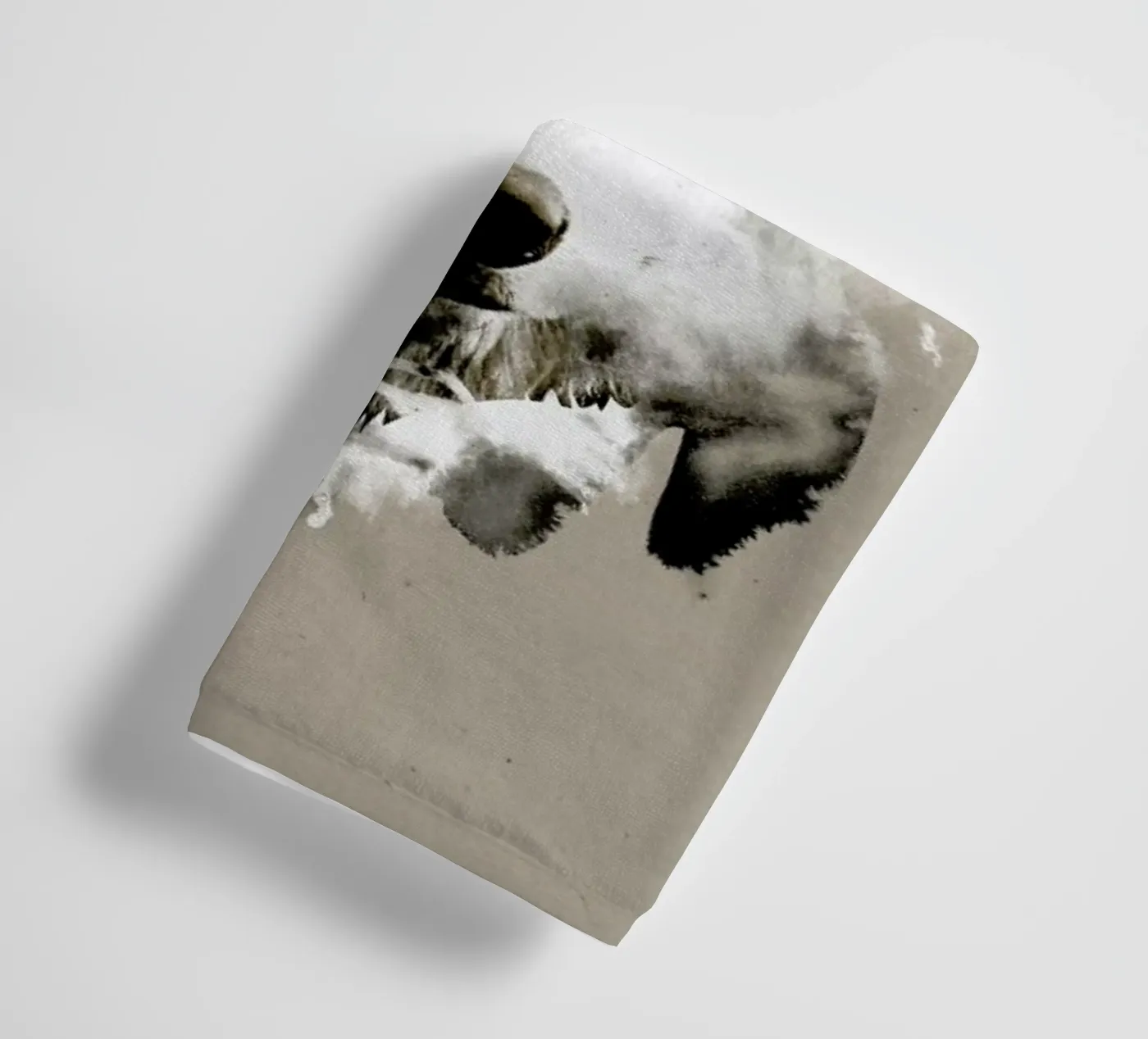 Wolf rocks towel by Róbert Farkas