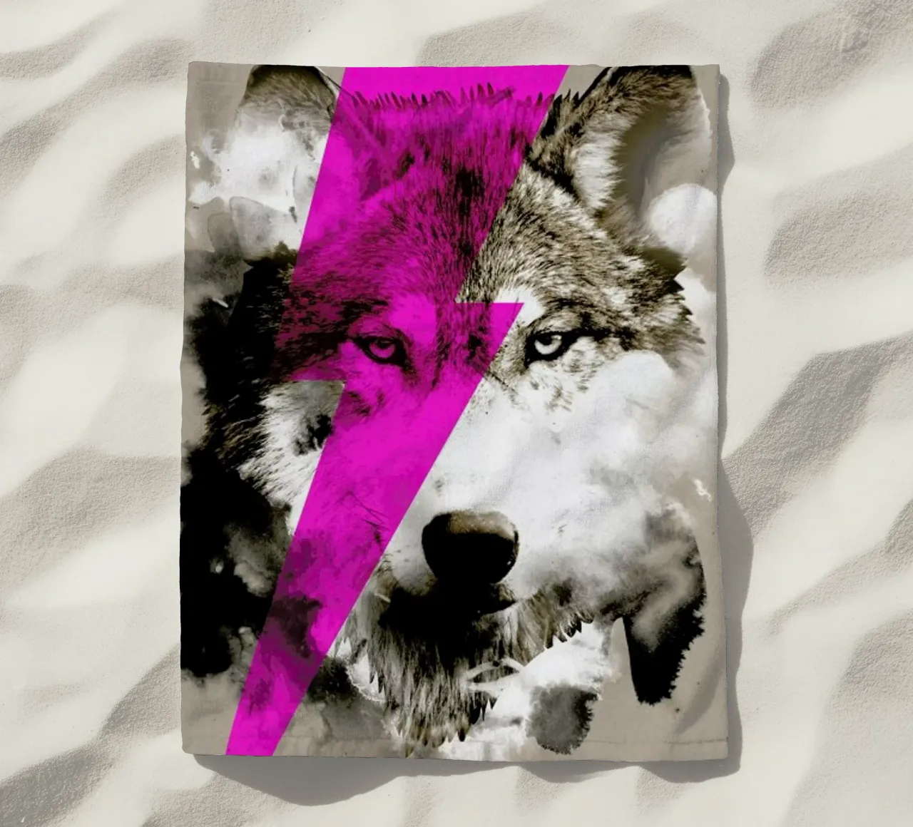 Wolf rocks strandhanddoek van Róbert Farkas