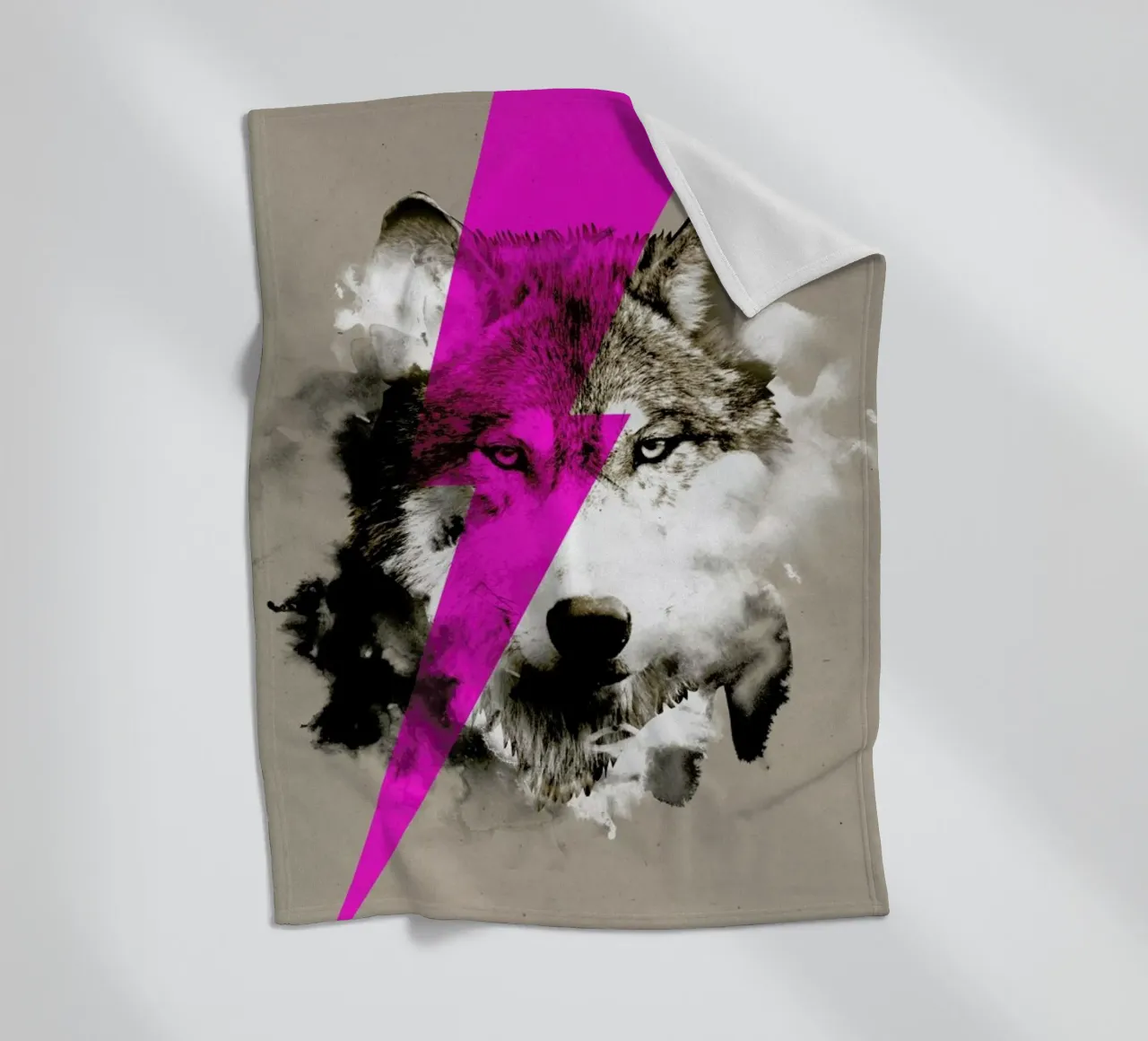 Wolf rocks fleecedeken van Róbert Farkas