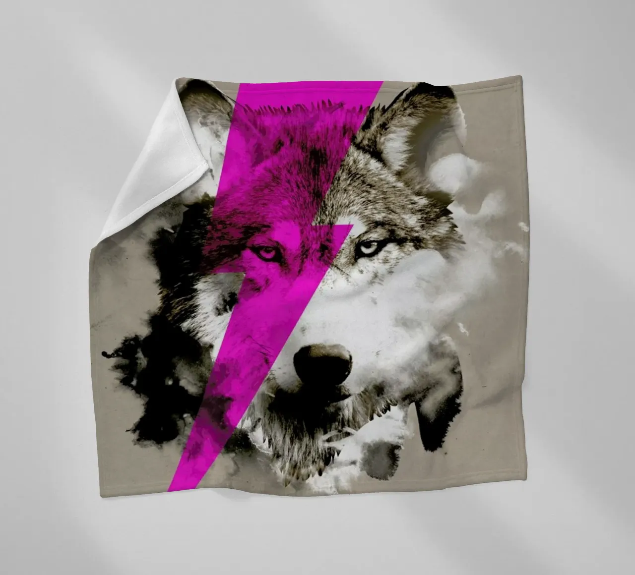 Wolf rocks fleecedeken van Róbert Farkas